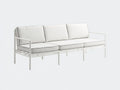 Gartensofa 3-Sitzer Metall 201 x 81 x 80 cm - weiß und cremeweiß - für Terrasse und Balkon - filigranes Outdoor-Design