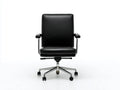 Bürostuhl 62 x 68 x 102 cm - schwarzes Kunstleder und verchromtes Metallgestell mit Rollen - schwarz - eleganter Drehstuhl für Büro und Homeoffice