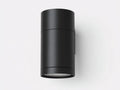 Außenwandleuchte aus Metall mit zylindrischem Leuchtkörper 10 x 12 x 24 cm - schwarz - für Fassade Eingangsbereich und Terrasse - reduzierte Cylinder Light Optik